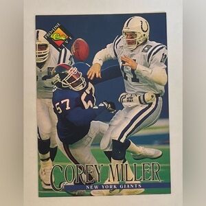 Trading card football 1994 Classic Games # 278 Corey Miller ( NY Giants )